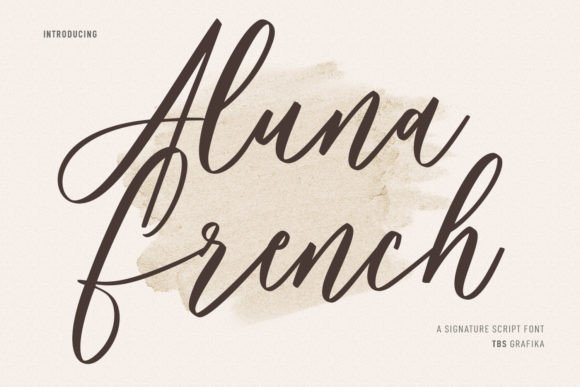 Aluna French: Elevating Editorial Design with Script Handwritten Elegance