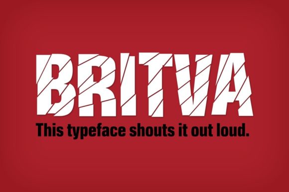 Britva Typeface: A Grunge Display Font for Bold Brand Identity