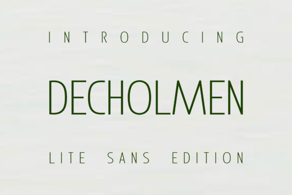 Decholmen: The Lightweight Typeface for Polished Brand Identity