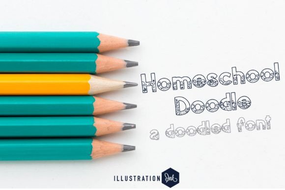 Homeschool Doodle: A Playful Decorative Font for Digital Branding