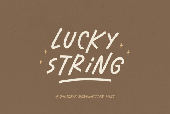 Lucky String: A Handwritten Sans Serif for Authentic Branding