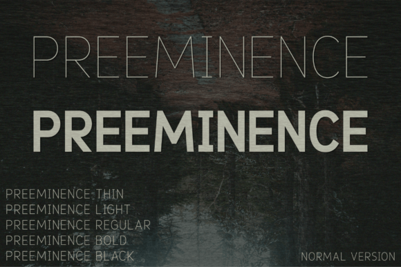 Preeminence Typeface: Elevate Brand Identity with Modern Elegance