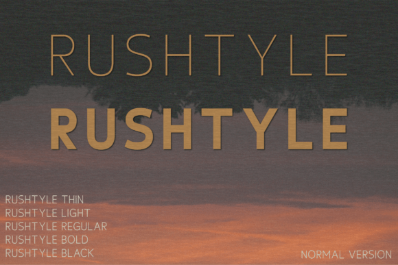 Rushtyle: A Minimalist Sans Serif for Modern Brand Identity