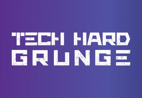 Tech Hard Grunge: A Bold Sans Serif for Standout Branding